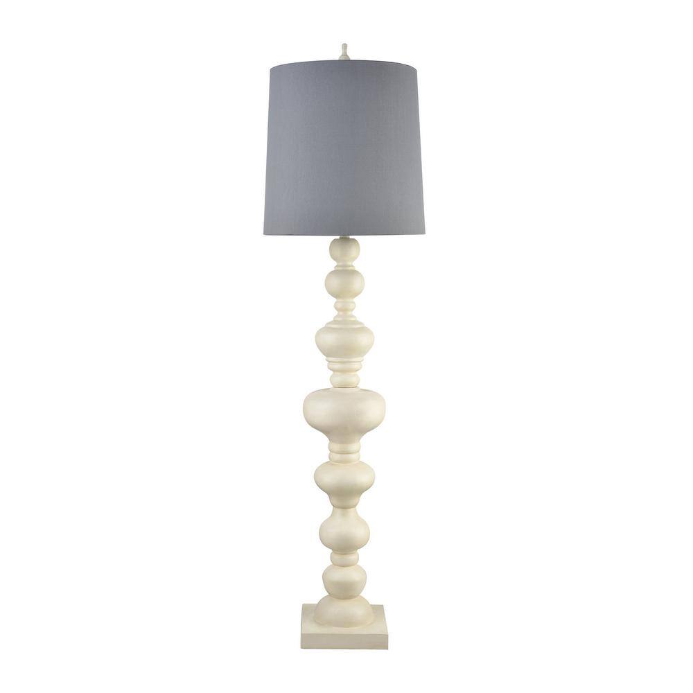 Titan Lighting Meymac 74 in. White Floor Lamp