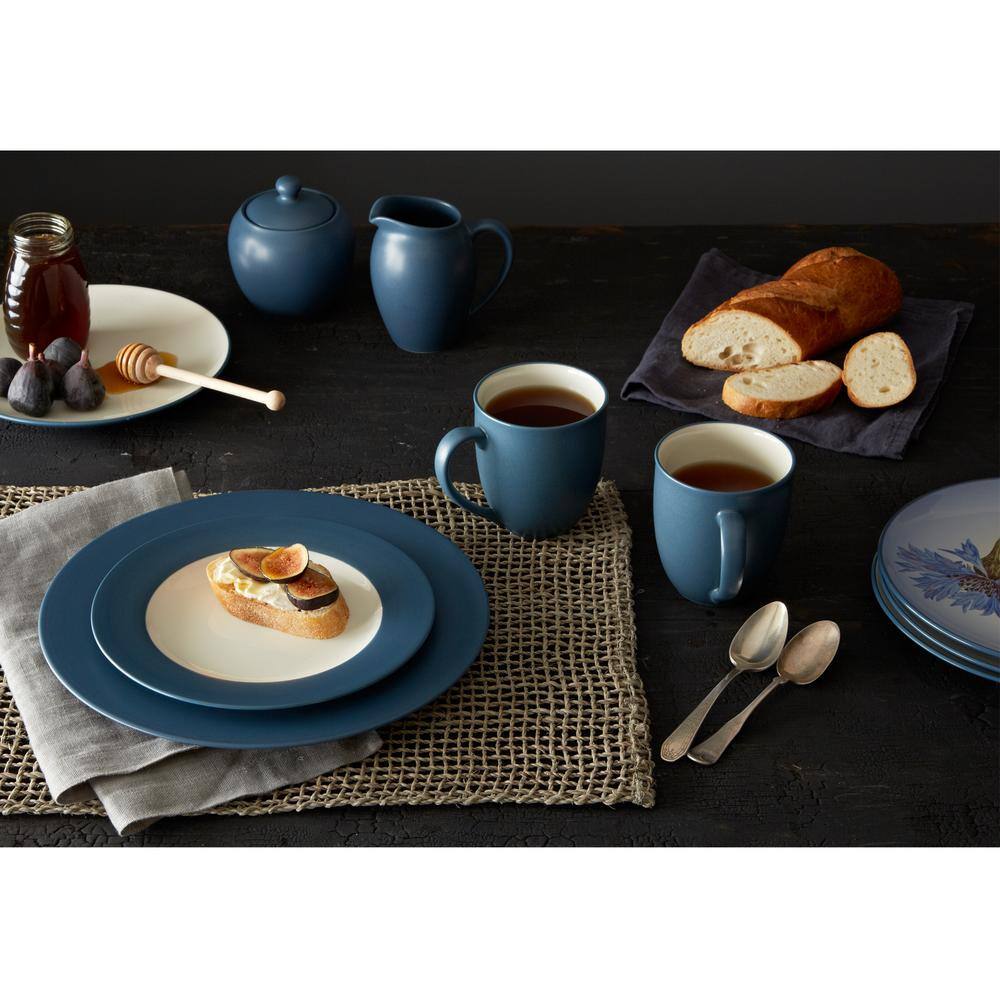 Noritake Colorwave 7 in. 22 fl.oz Blue Stoneware Cereal Bowl/Soup Bowl (Set of 4)