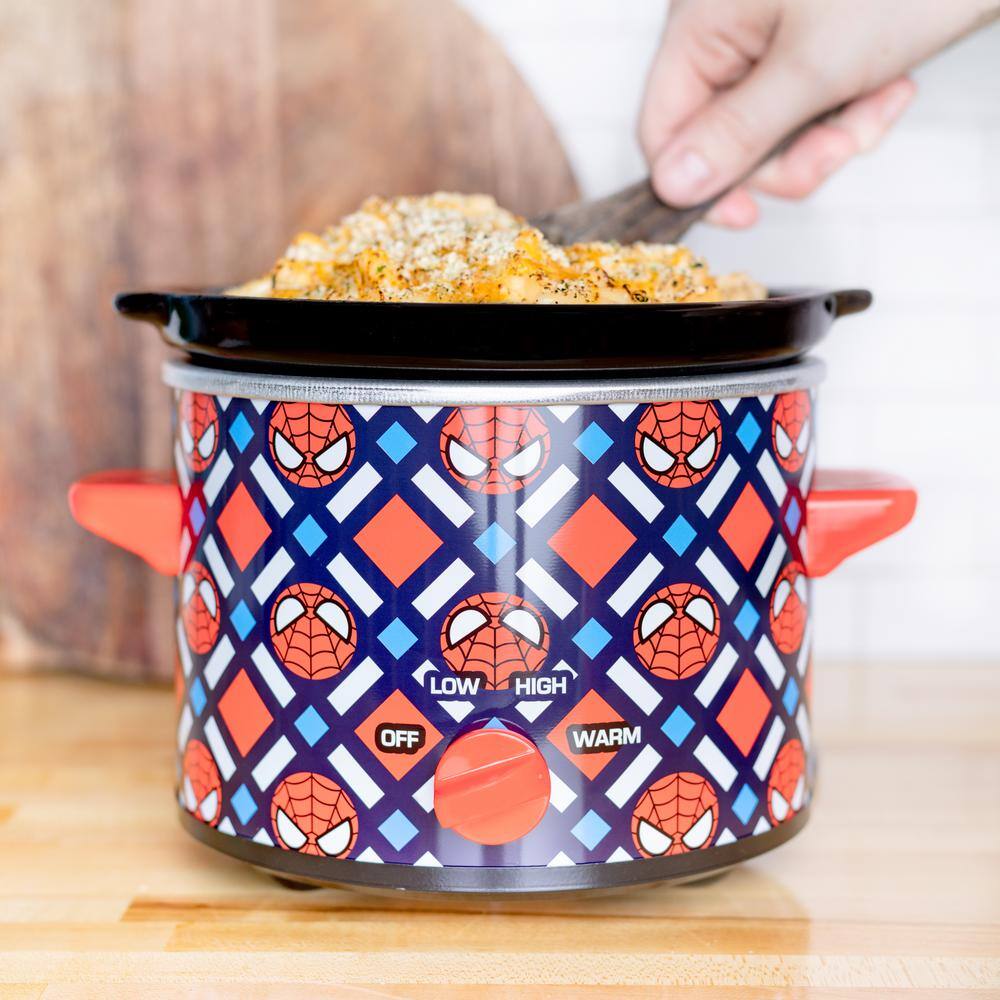 Uncanny Brands 2 qt. Marvel's Spiderman Chibi Blue/Red Slow Cooker
