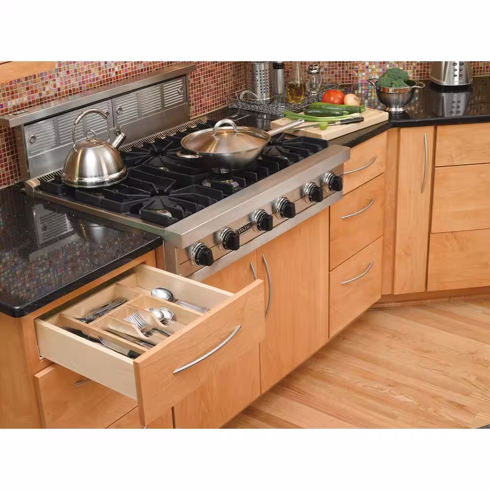 Rev-A-Shelf Tall Wood Cutlery Tray Insert