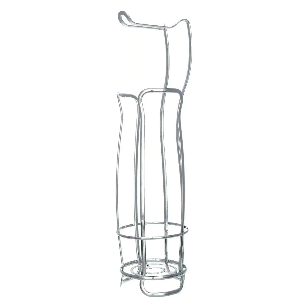 interDesign Axis Freestanding Toilet Paper Holder Plus in Chrome