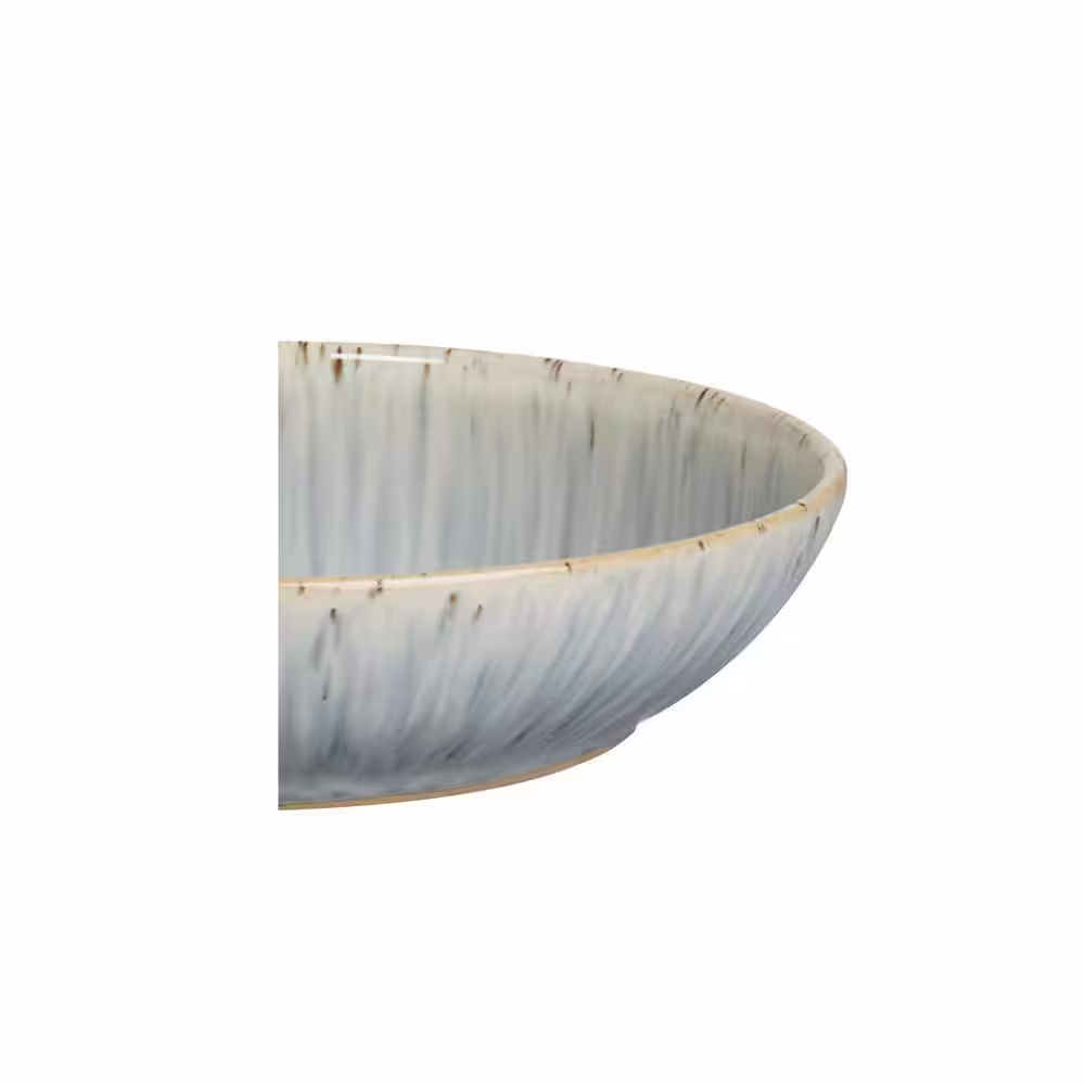 Denby Halo Speckle 35.5 fl oz Stoneware Blue Round Pasta Bowl