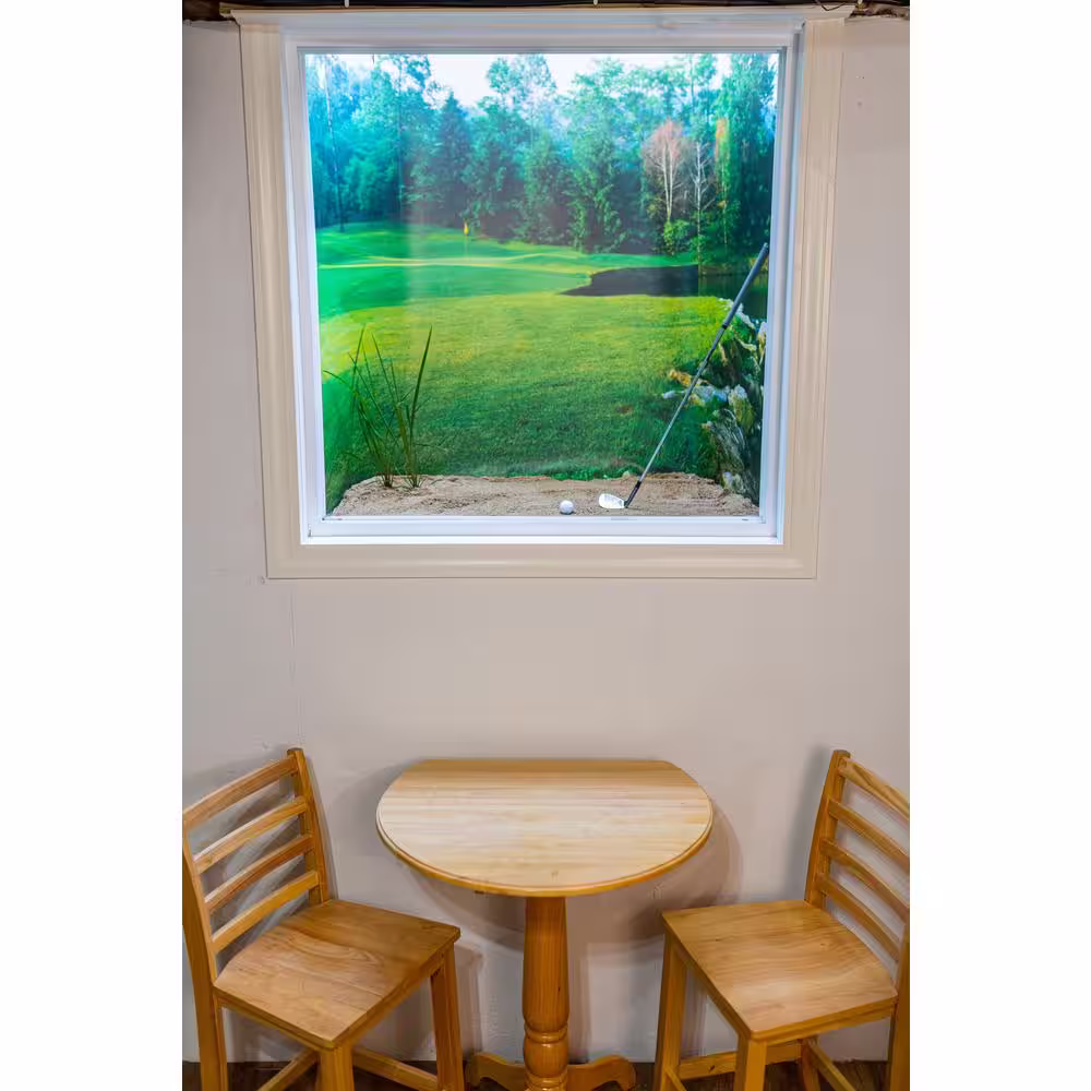 Biggies Stone View - Weather Proof Scene for Window Wells or Wall Mural - 120 in. x 60 in