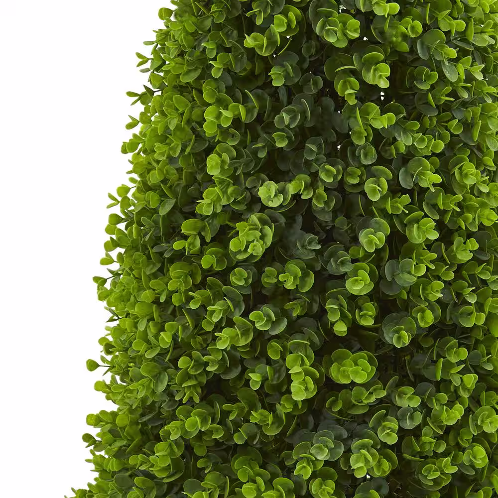 Nearly Natural 4 ft. Indoor/Outdoor Eucalyptus Topiary Artificial Tree