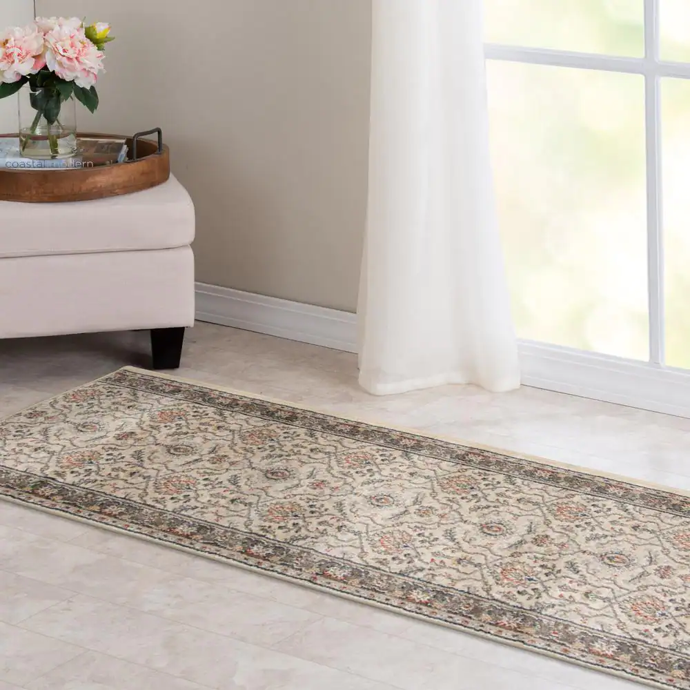 Natco Stratford Adian Alabaster 26 in. x Your Choice Length Stair Runner Rug